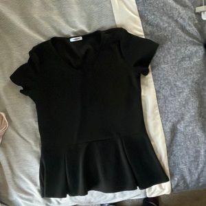 Medium black pemplum top